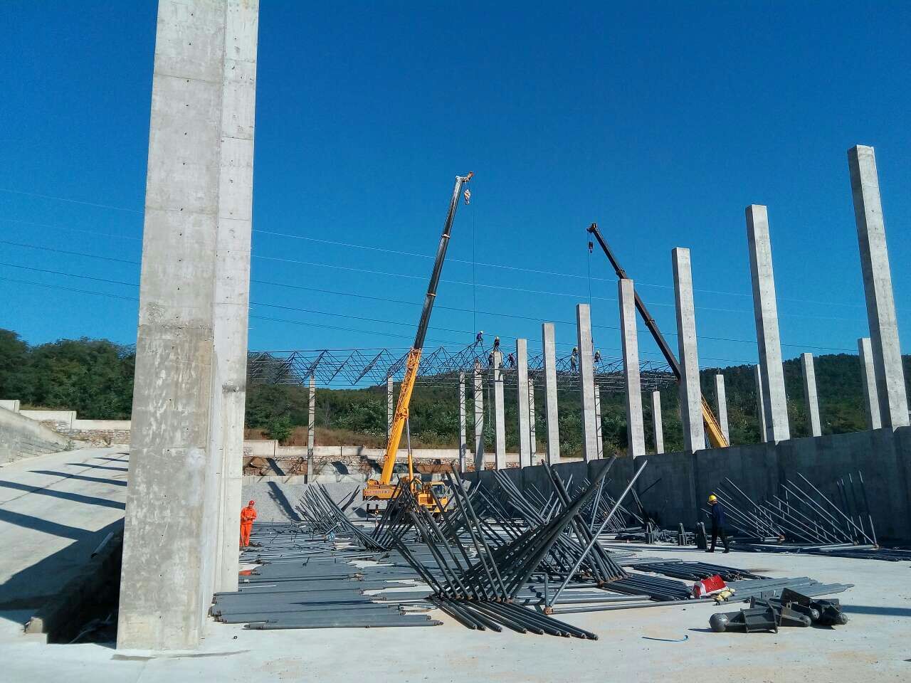 呼伦贝尔威海搅拌站网架